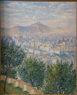 Barcelona_el_Tibidabo_desde_Montjuich_50x61cm